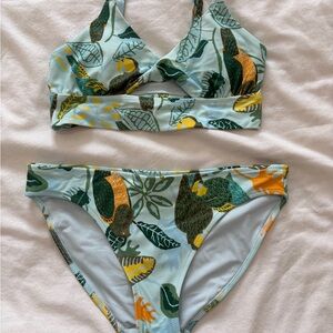 Aerie Leaf Print Bikini Set